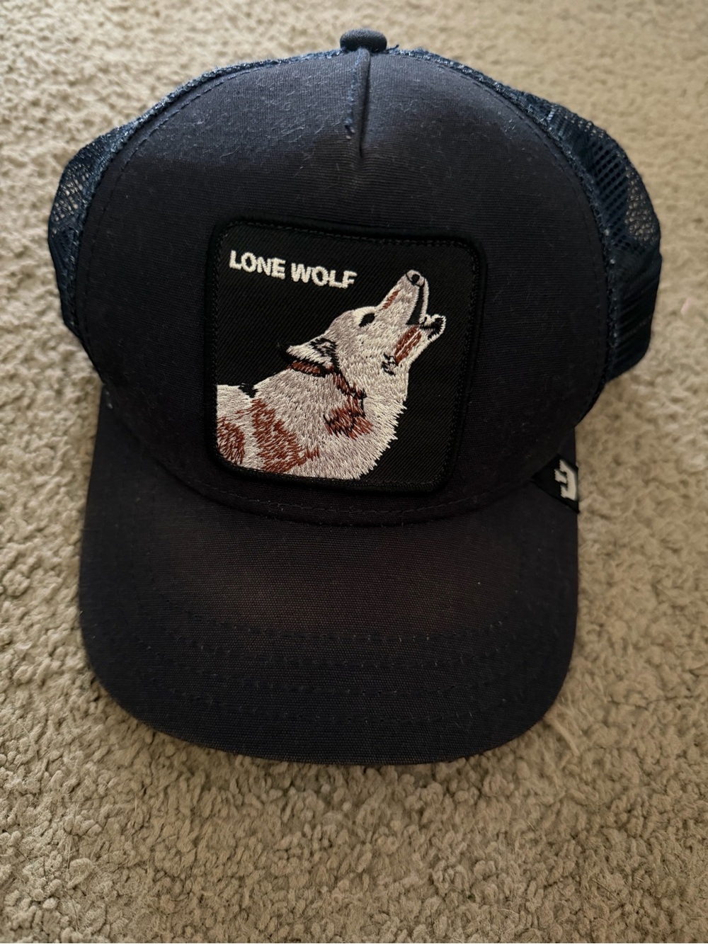 Goorin Bros Lone Wolf Black Trucker Hat